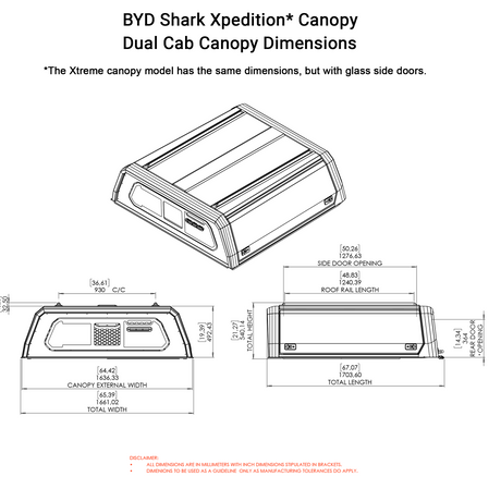 BYD Shark 2025+ Xpedition CapRax Canopy by Rhinoman