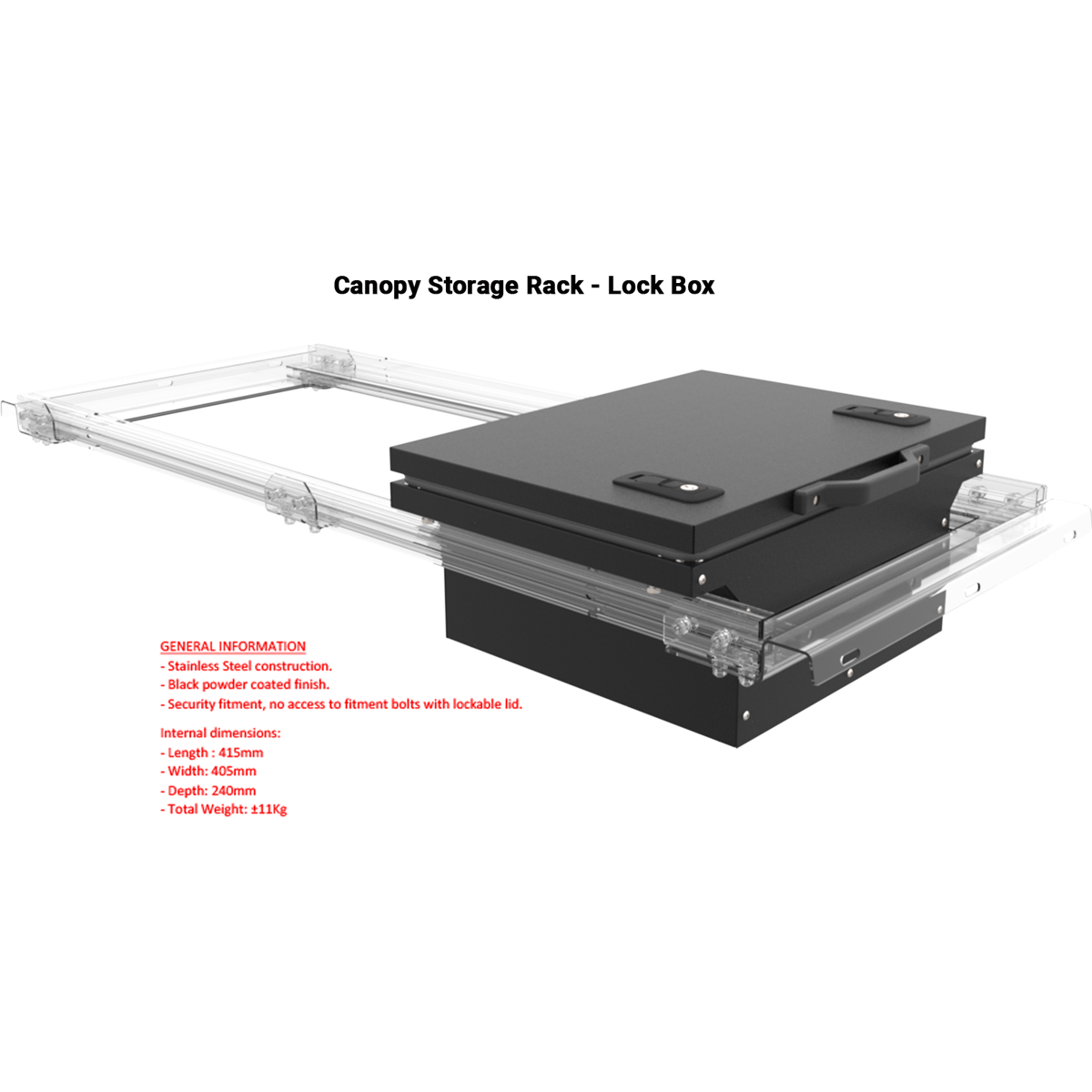 Lock Boxes For Canopy Storage Rack - RHABRSLB - CapRax