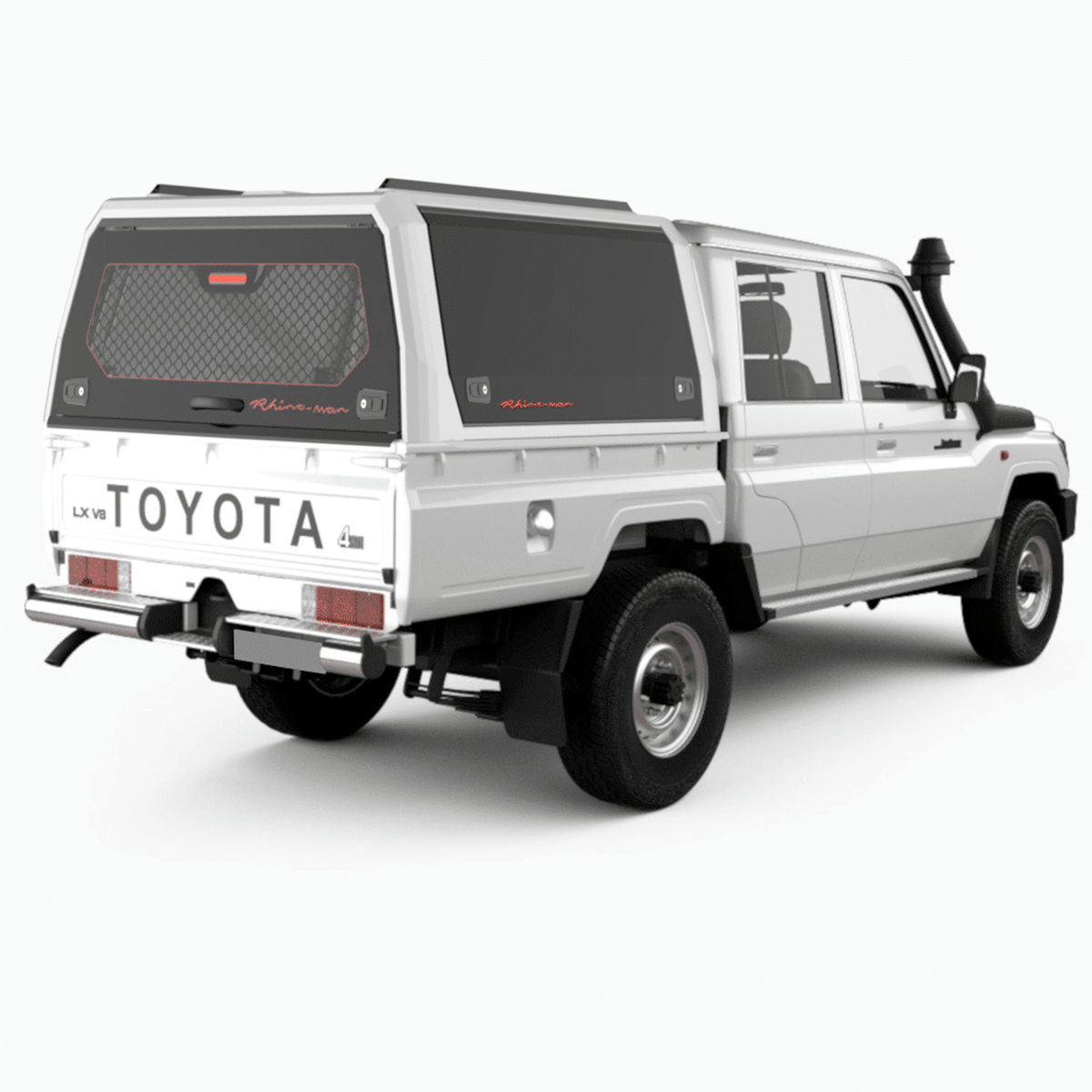 Landcruiser 70 Series Dual Cab Xpedition Caprax Canopy by Rhinoman - TOLCDXPW - CapRax