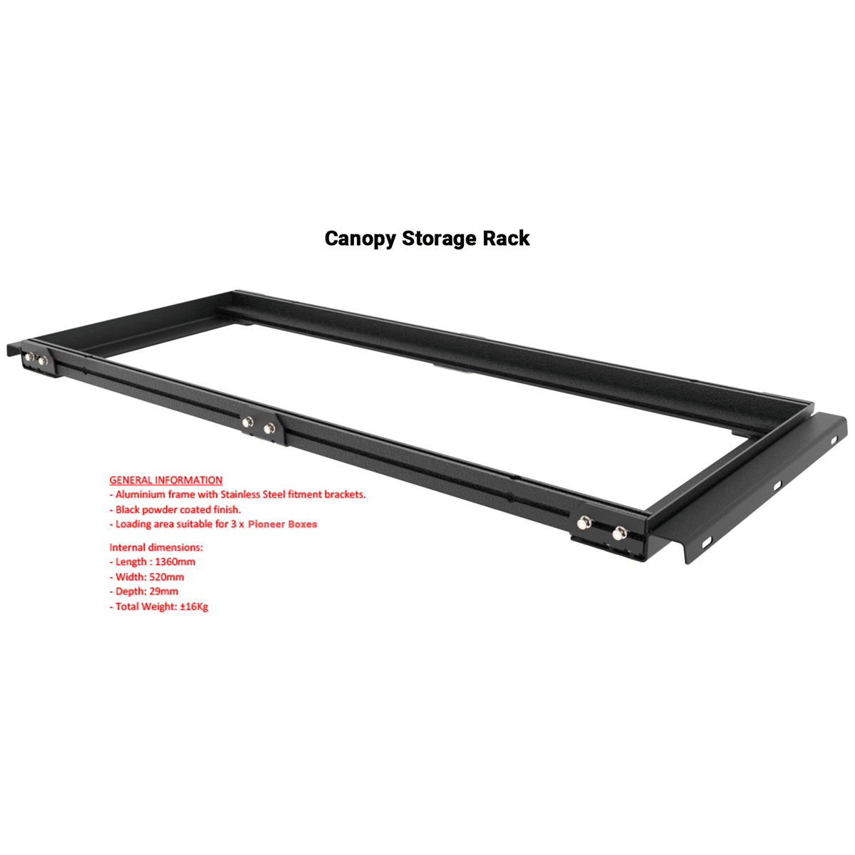 Canopy Storage Rack - RHABRXPT - CapRax