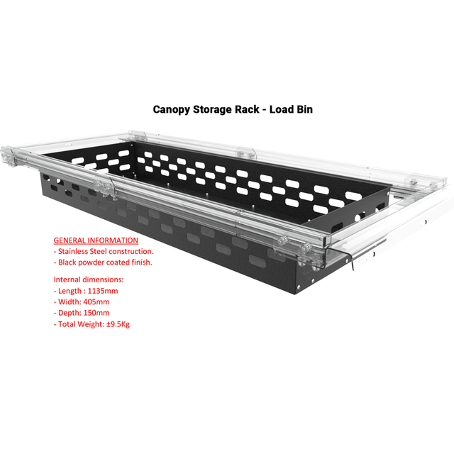 Load Bin For Canopy Storage Rack - RHABRXPTLB - CapRax