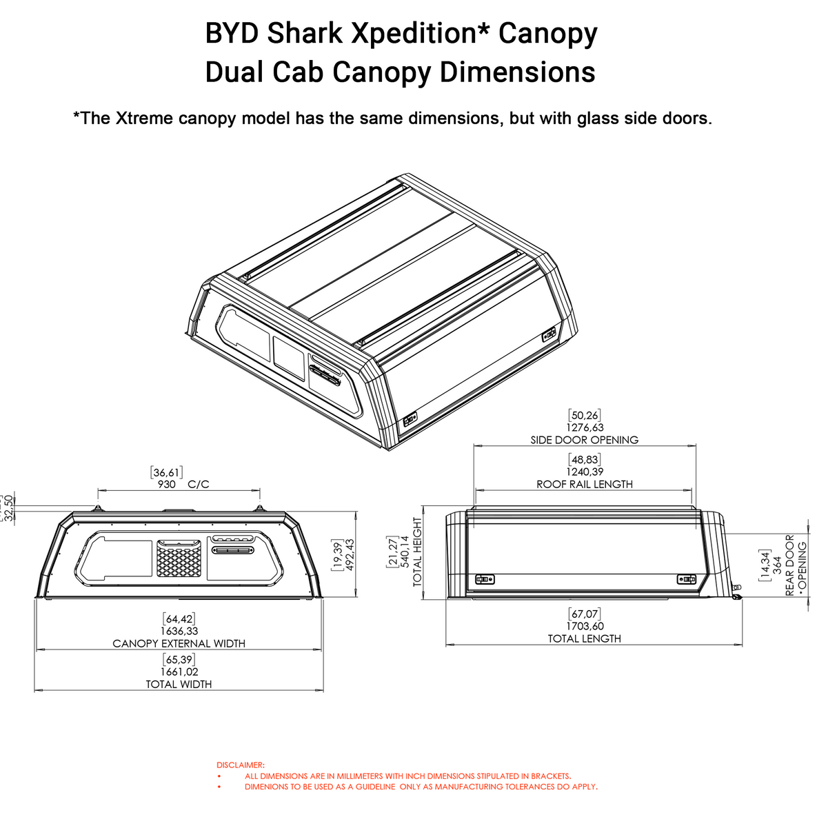 BYD Shark 2025+ Xpedition CapRax Canopy by Rhinoman