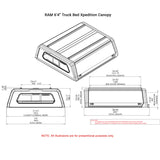 RAM 6'4" Truck Bed Xpedition Canopy - DRAMXPB65 - CapRax