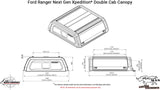 Ford Ranger Next Gen Dual Cab Xpedition CapRax Canopy by Rhinoman