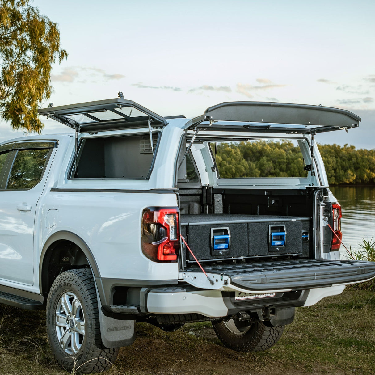 Ford Ranger Next Gen Dual Cab Xtreme CapRax Canopy by Rhinoman - FORNGDXTW - CapRax