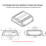 Ford Ranger Next Gen Dual Cab Xtreme CapRax Canopy by Rhinoman - FORNGDXTW - CapRax