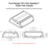 Ford Ranger PX Super Cab Xpedition Canopy - FORAEXPB - CapRax