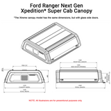 Ford Ranger Next Gen Super Cab Xpedition Canopy - FORNGEXPB - CapRax