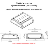 GWM Cannon Dual Cab 2020-2025 Xpedition CapRax Canopy by Rhinoman