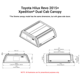 Toyota Hilux Revo Dual Cab Xpedition Canopy - THSR5DXPB - CapRax
