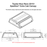 Toyota Hilux 2015 - on Extra Cab Xpedition CapRax Canopy by Rhinopman - THSR5EXPWBD - CapRax