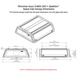 Isuzu D - Max Space Cab 2021+ Xpedition CapRax Canopy by Rhinoman - ISUZEXPWBD - CapRax