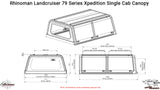 Landcruiser 70 Series Single Cab Xpedition CapRax Canopy by Rhinoman