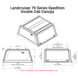 Toyota LandCruiser 70 Series Dual Cab Xpedition Canopy - TOLCDXPB - CapRax