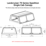 Toyota LandCruiser 70 Series Single Cab Xpedition Canopy - TOLCSXPWBD - CapRax
