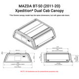 Mazda BT-50 2011–2020 Dual Cab Xpedition Canopy - FORADXPB-MAZ - CapRax