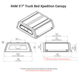 RAM 5'7" Truck Bed Xpedition CapRax Canopy by Rhinoman