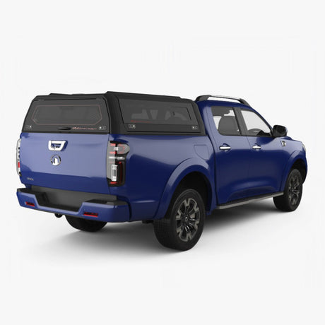 GWM Cannon dual cab fitted with a black CapRax Xtreme canopy